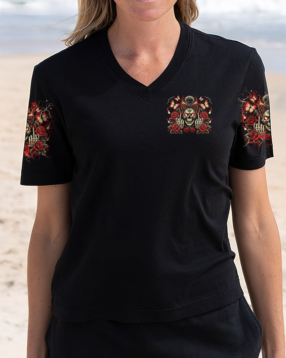 BLISSCORNERS BUT DID YOU DIE MOM LIFE  SKULL MESSY BUN ALL OVER PRINT