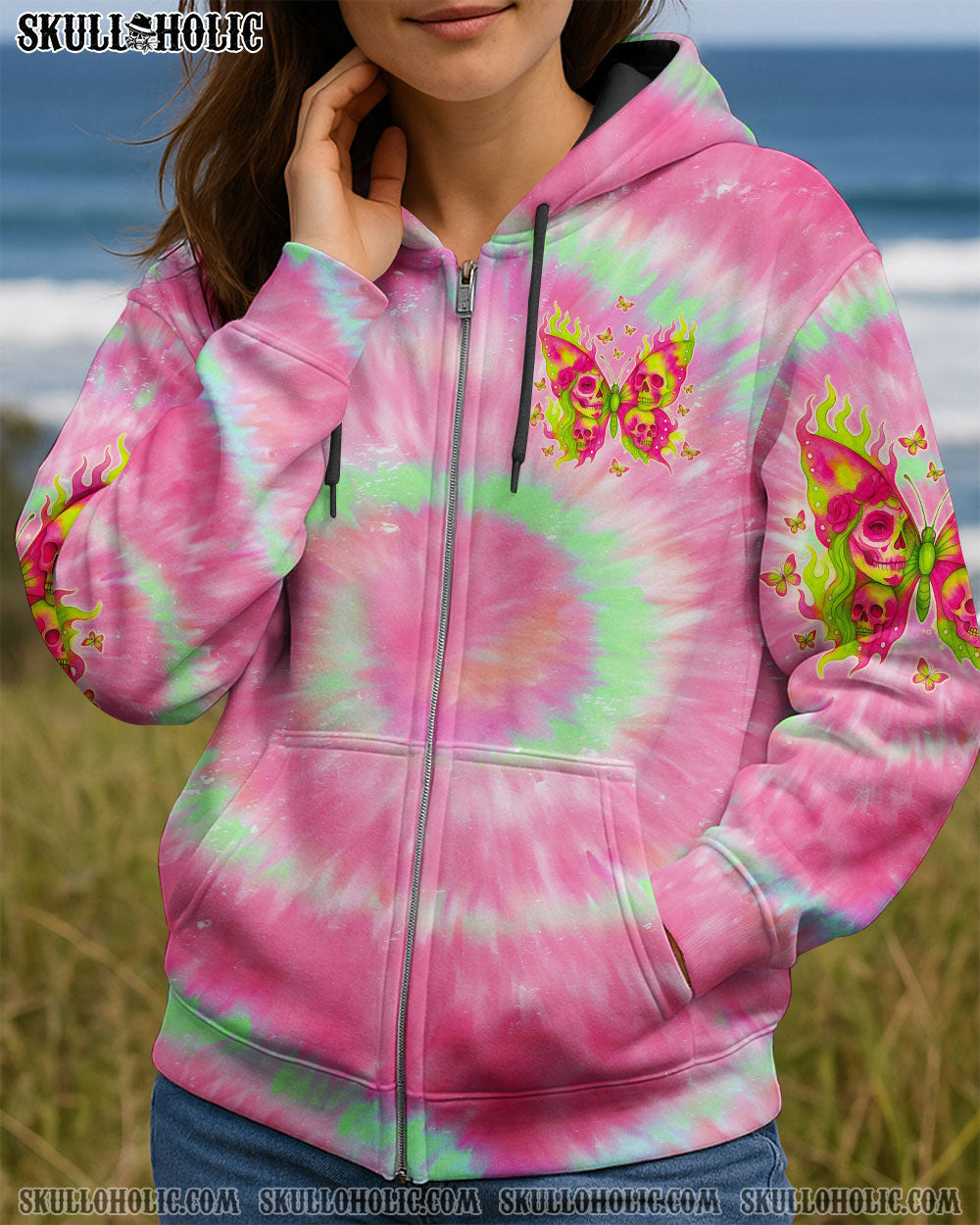 BLISSCORNERS KARMA FAIRY SKULL BUTTERFLY ALL OVER PRINT