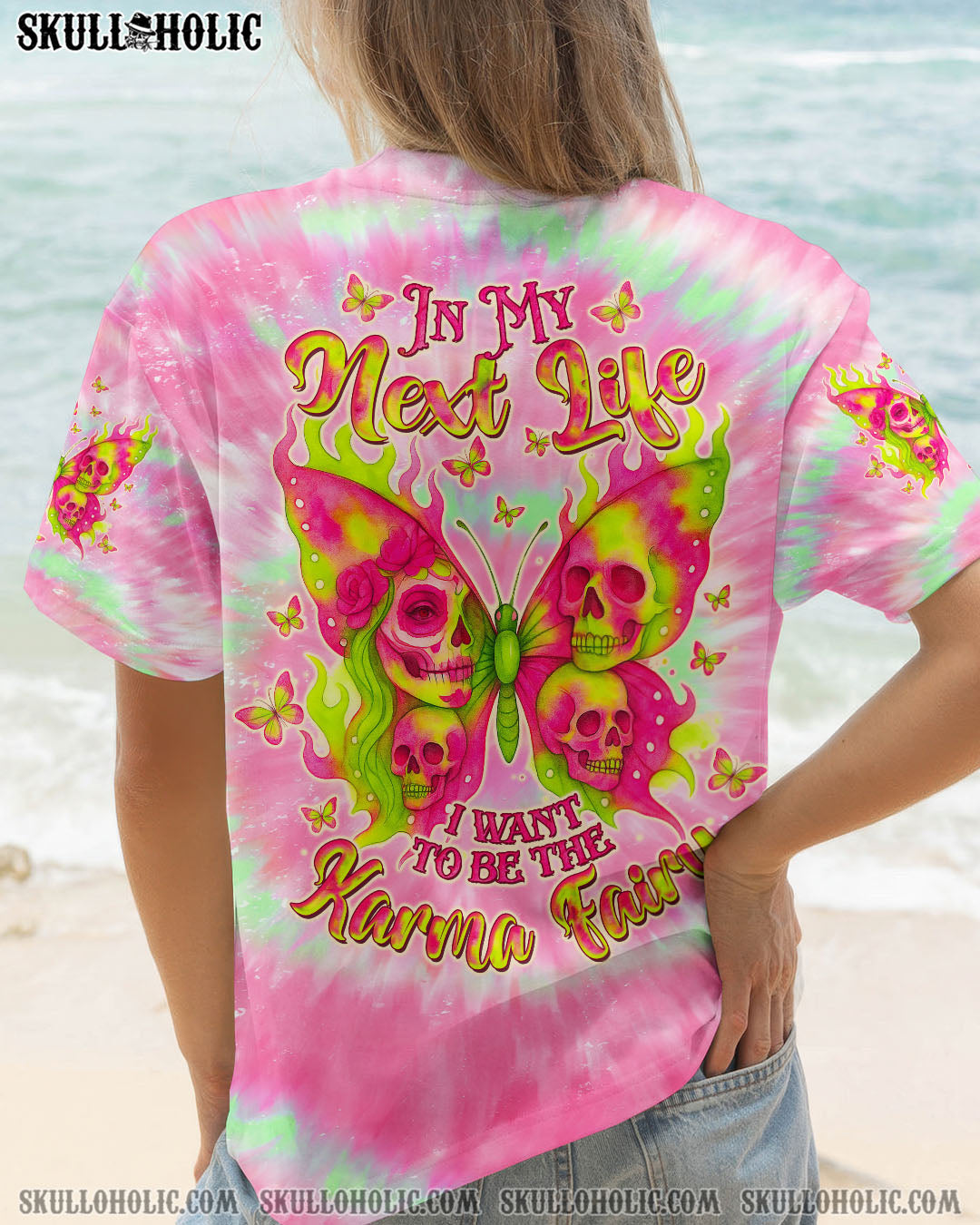 BLISSCORNERS KARMA FAIRY SKULL BUTTERFLY ALL OVER PRINT