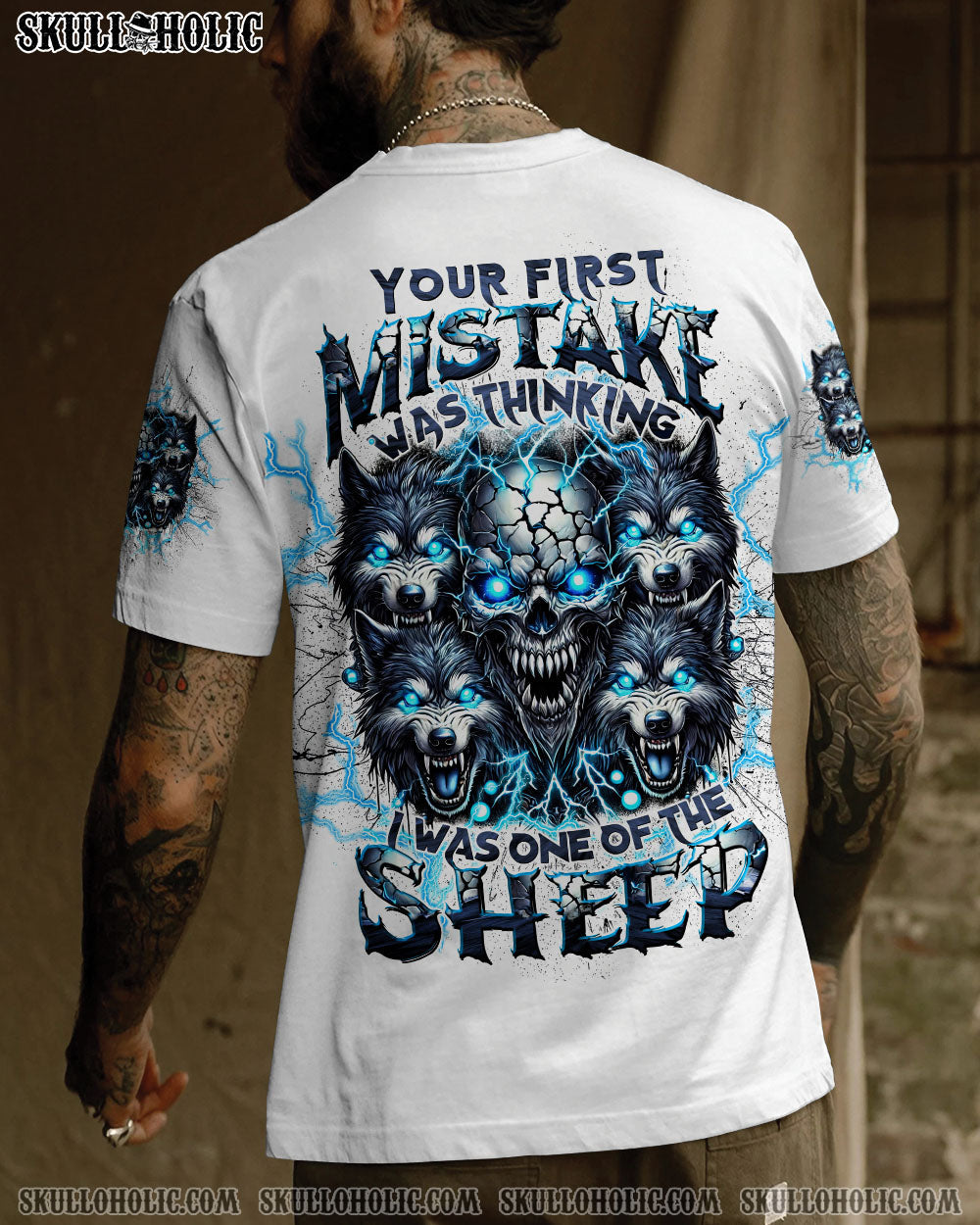 BLISSCORNERS YOUR FIRST MISTAKE WOLF SKULL ALL OVER PRINT