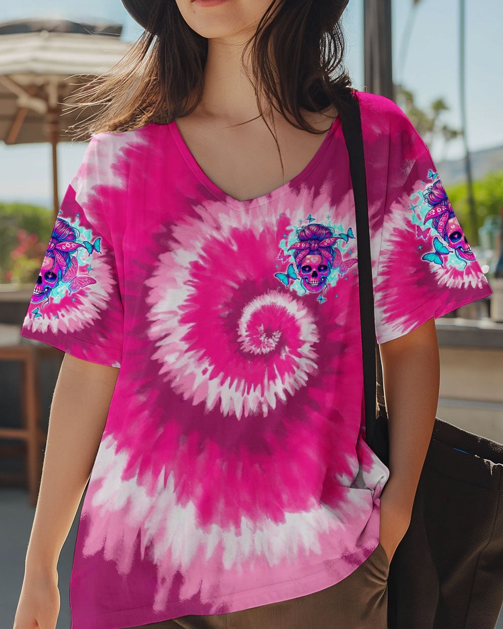 BLISSCORNERS BUT DID YOU DIE MOM LIFE SKULL MESSY BUN ALL OVER PRINT