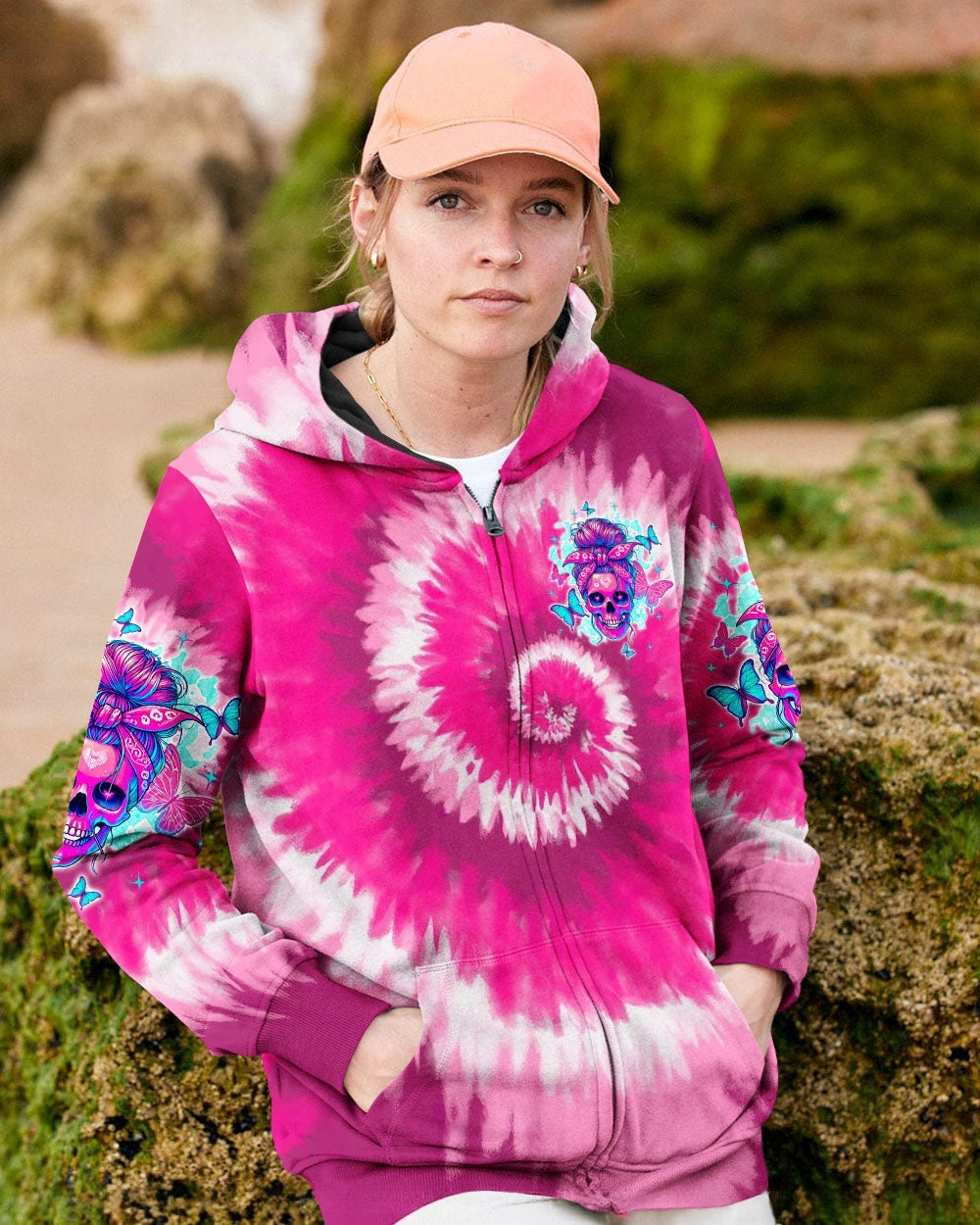 BLISSCORNERS BUT DID YOU DIE MOM LIFE SKULL MESSY BUN ALL OVER PRINT