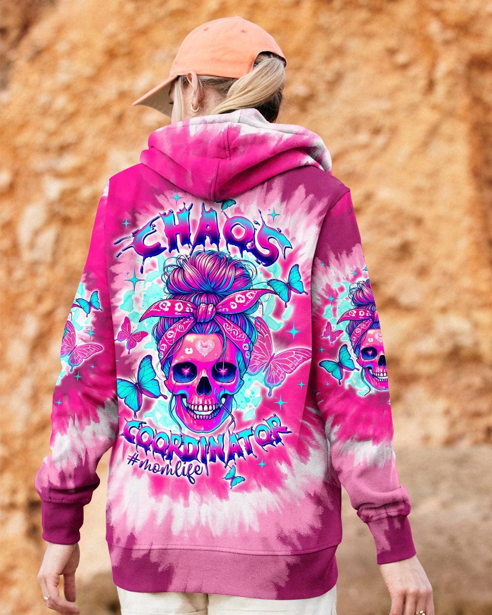 BLISSCORNERS BUT DID YOU DIE MOM LIFE SKULL MESSY BUN ALL OVER PRINT