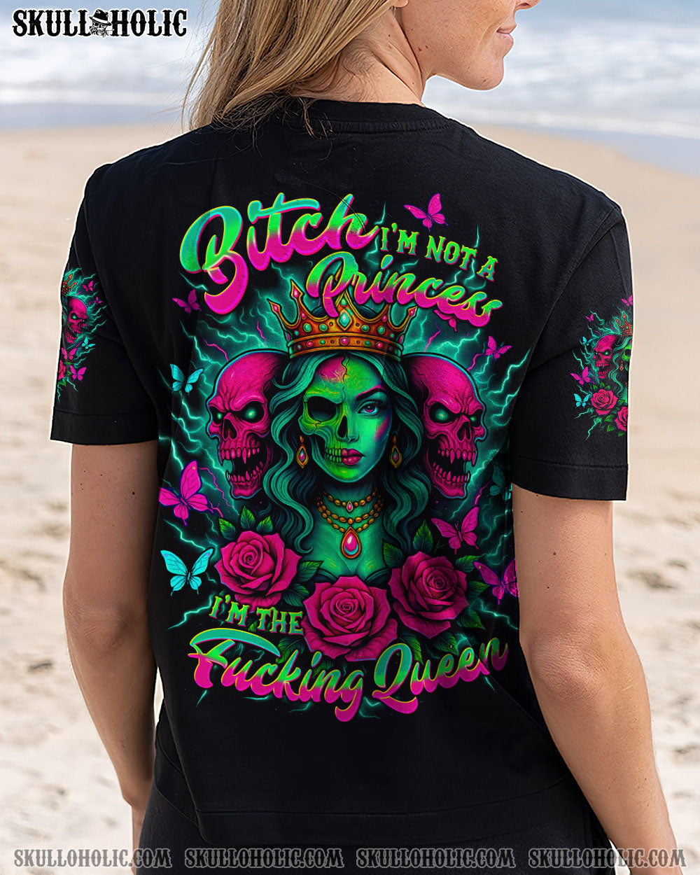 BLISSCORNERS I'M THE F QUEEN SKULL LADY ALL OVER PRINT