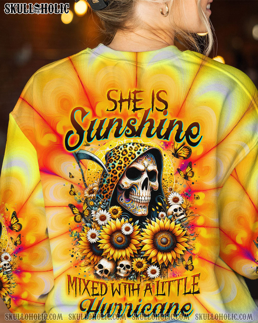 BLISSCORNERS SHE IS SUNSHINE LEOPARD REAPER ALL OVER PRINT