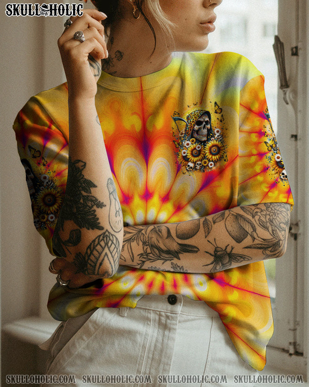 BLISSCORNERS SHE IS SUNSHINE LEOPARD REAPER ALL OVER PRINT