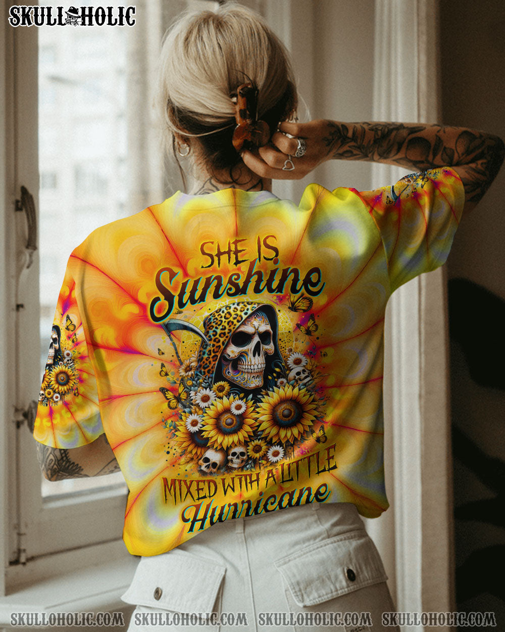 BLISSCORNERS SHE IS SUNSHINE LEOPARD REAPER ALL OVER PRINT