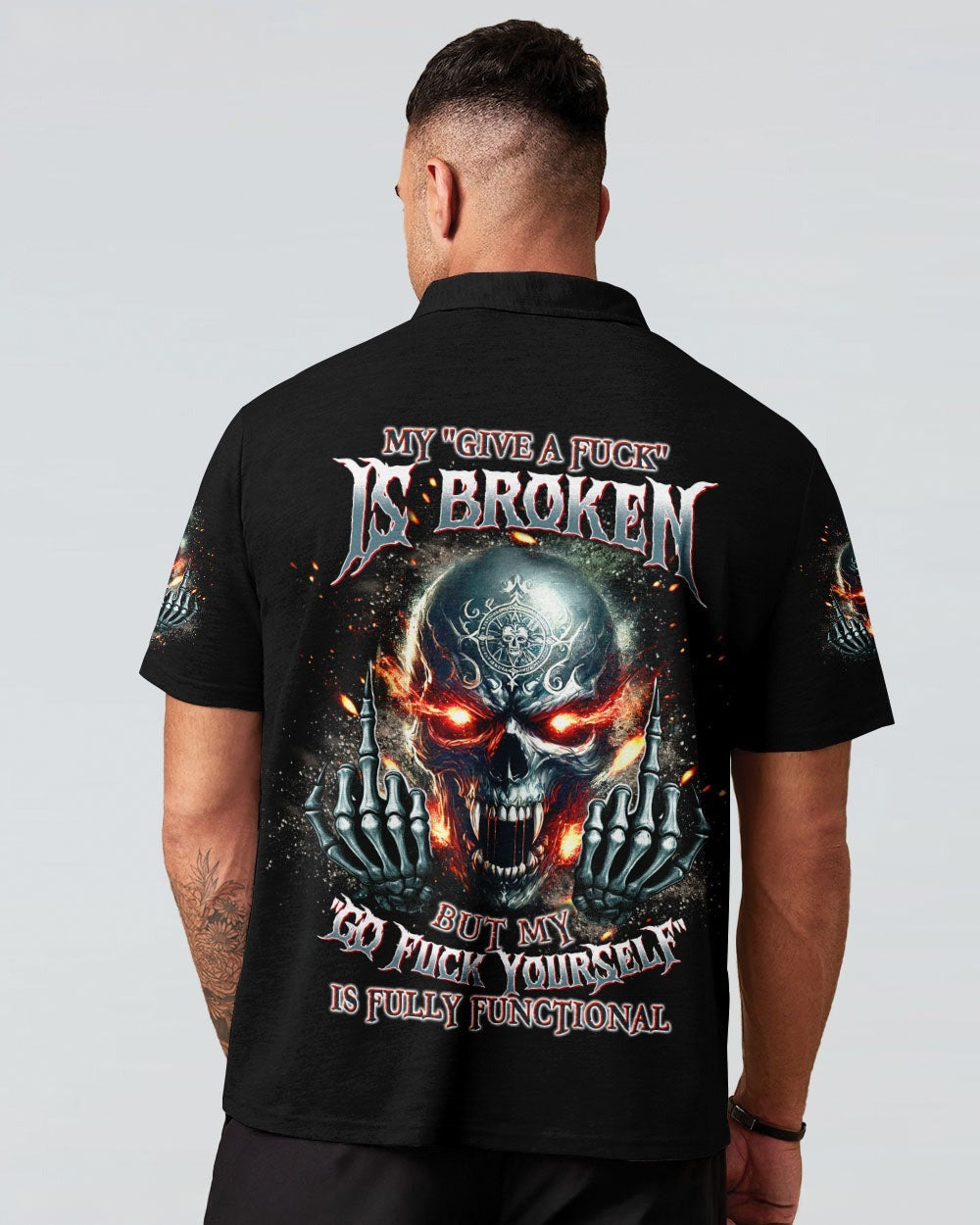 BLISSCORNERS MY GIVE A F IS BROKEN MADLY SKULL ALL OVER PRINT