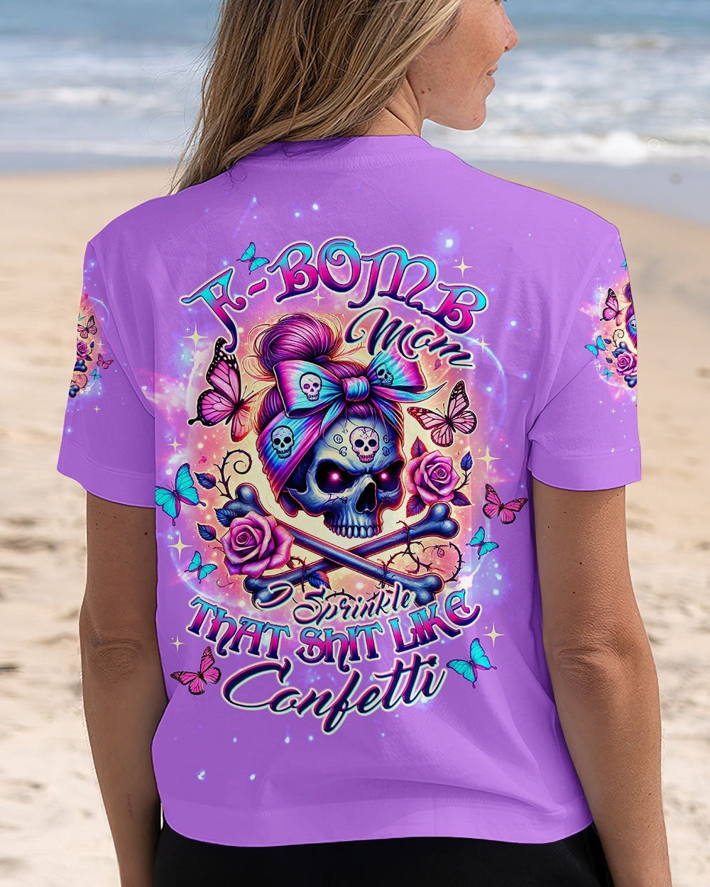 BLISSCORNERS ASSUMING I WAS LIKE MOST GIRLS SKULL MESSY BUN ALL OVER PRINT
