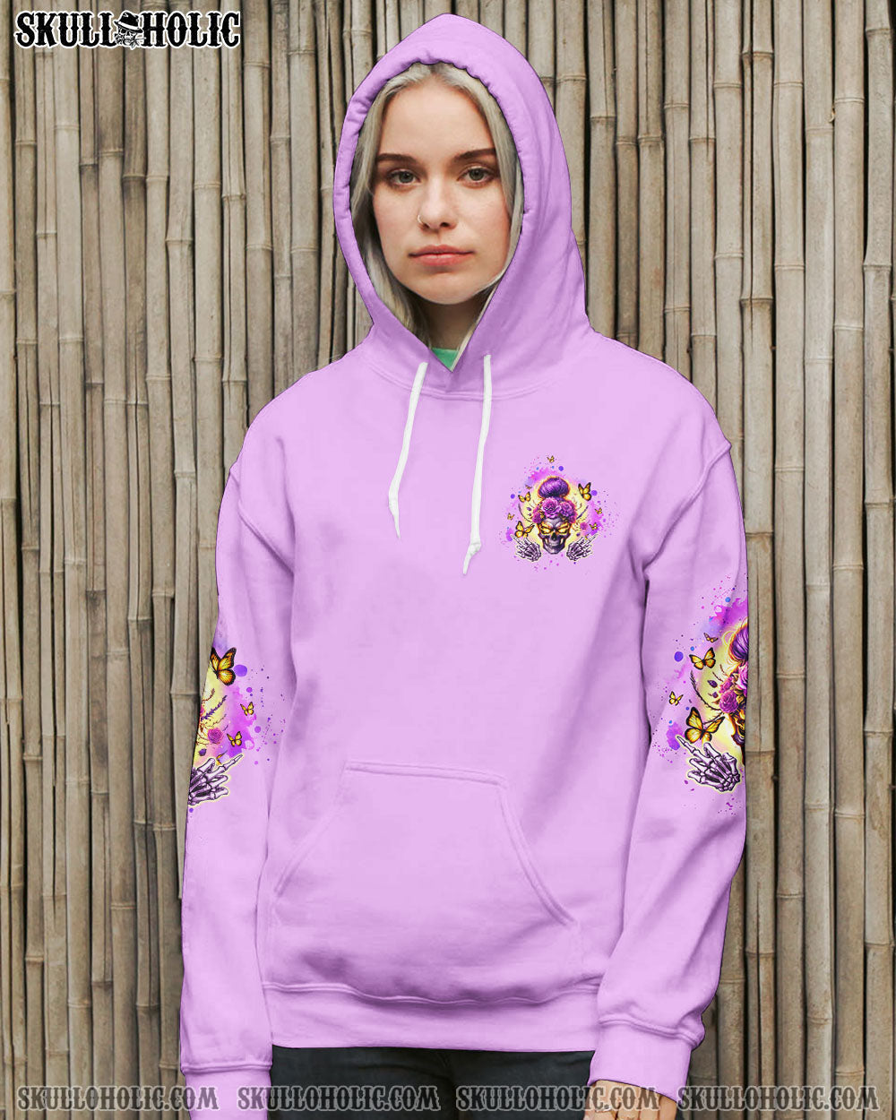 BLISSCORNERS YOU COULDN'T HANDLE ME MESSY BUN SKULL ALL OVER PRINT