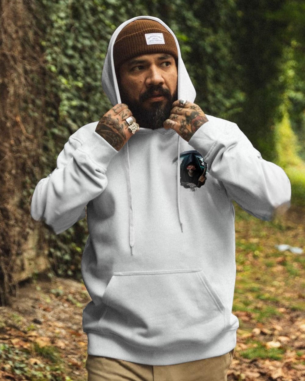 BLISSCORNERS DON'T TRY TO FIGURE ME OUT SKULL REAPER ALL OVER PRINT