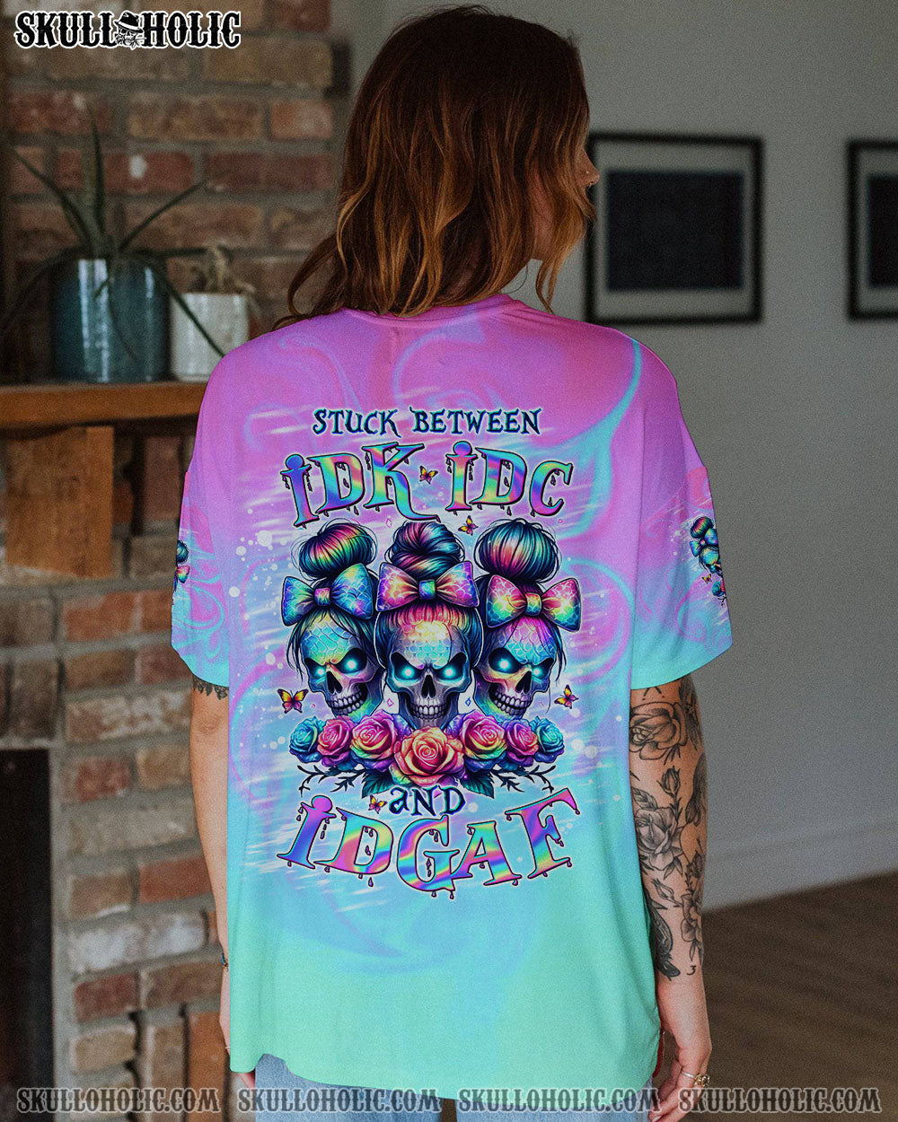 BLISSCORNERS MY GIVE A F IS BROKEN MESSY BUN ALL OVER PRINT