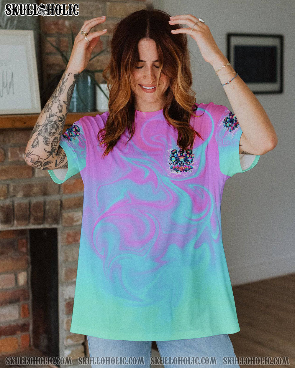 BLISSCORNERS MY GIVE A F IS BROKEN MESSY BUN ALL OVER PRINT