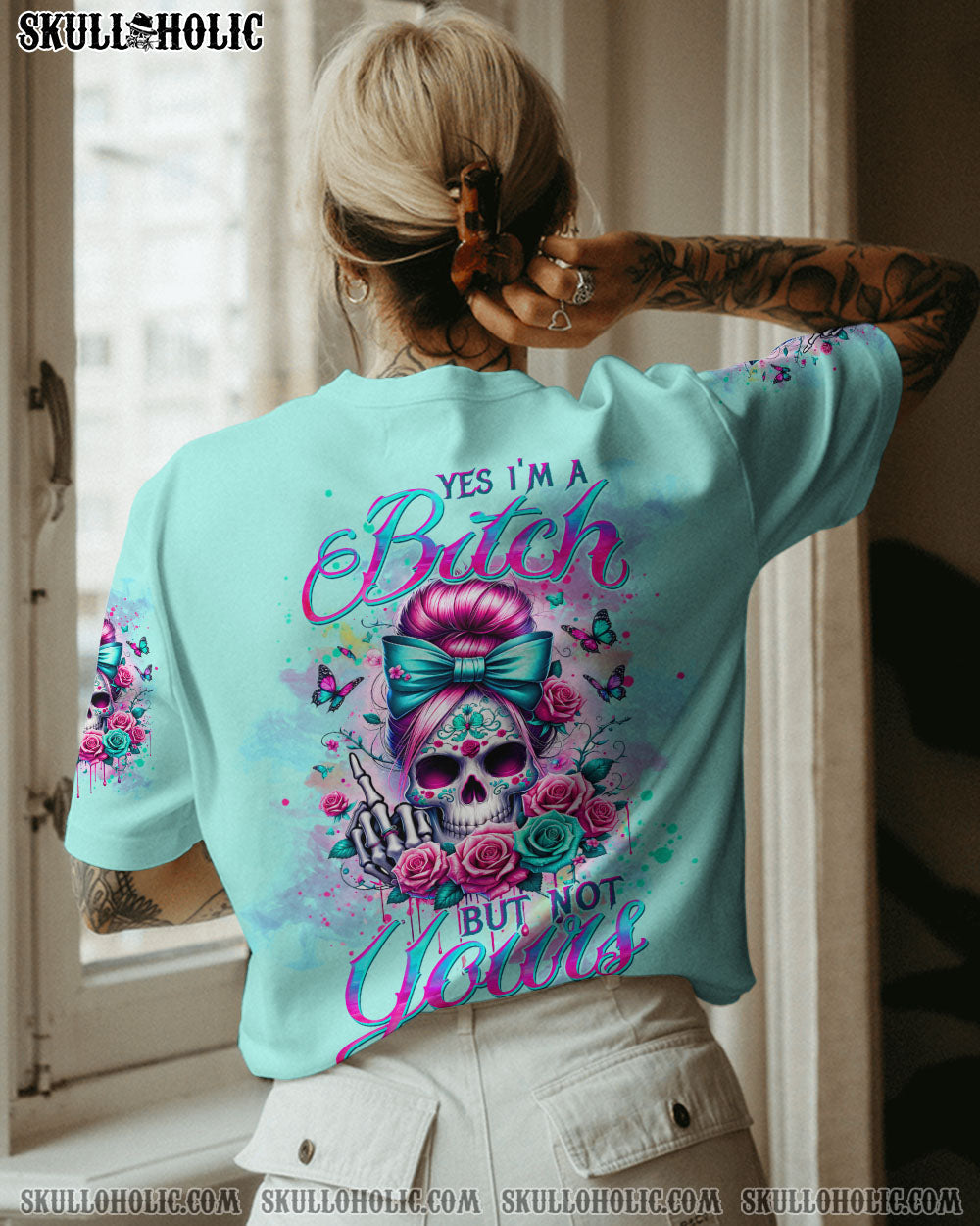 BLISSCORNERS I AM THE STORM MESSY BUN ALL OVER PRINT