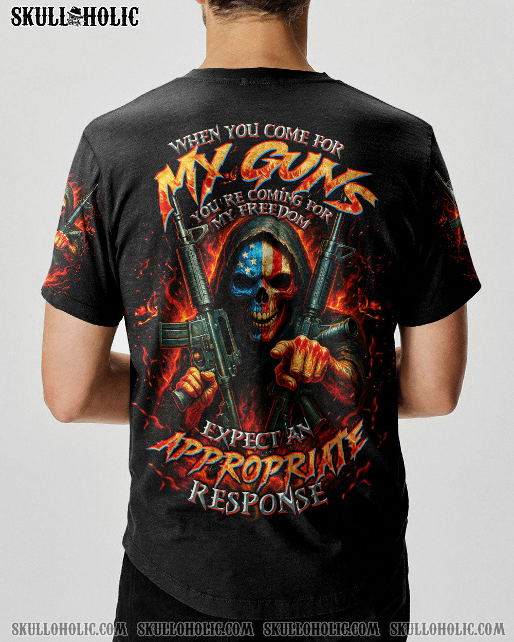 BLISSCORNERS WHEN YOU COME FOR MY G REAPER SKULL ALL OVER PRINT
