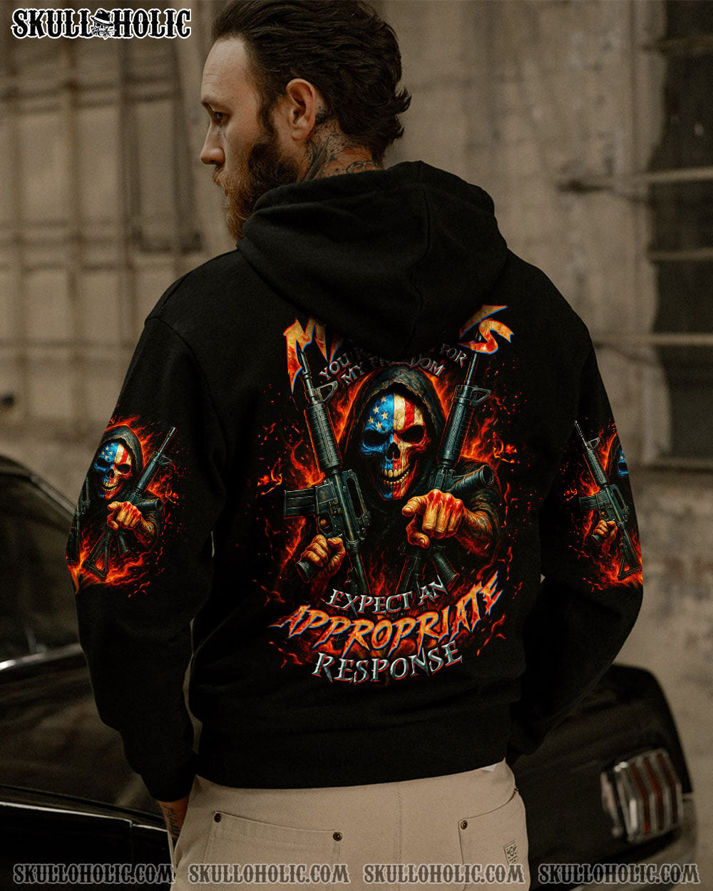 BLISSCORNERS WHEN YOU COME FOR MY G REAPER SKULL ALL OVER PRINT
