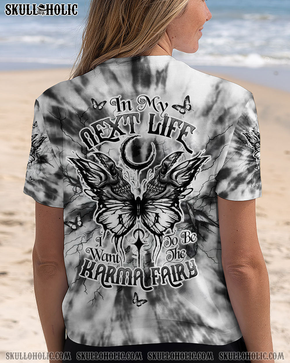 BLISSCORNERS KARMA FAIRY SKULL BUTTERFLY ALL OVER PRINT