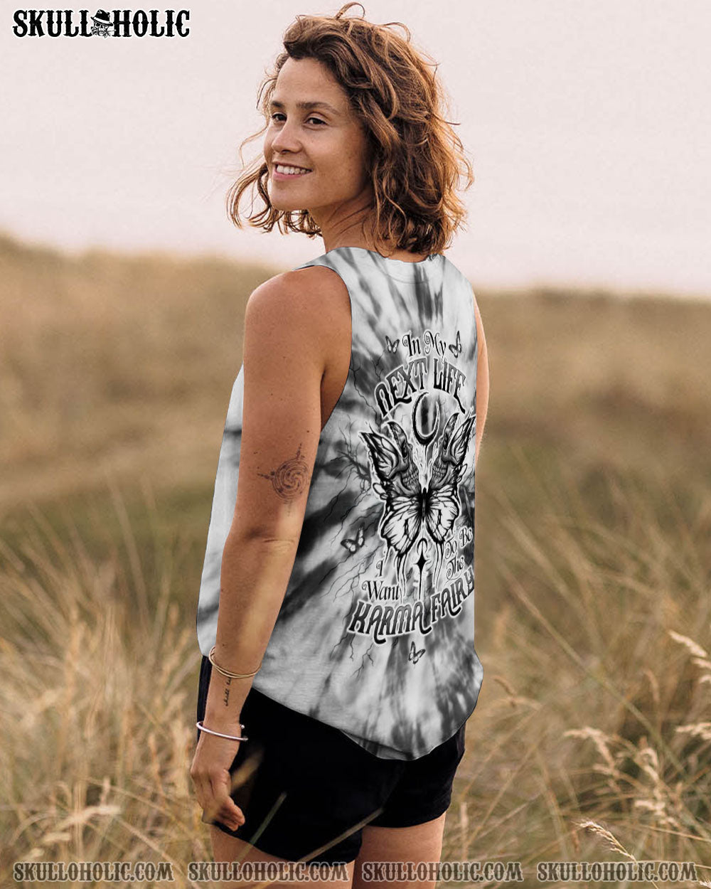 BLISSCORNERS KARMA FAIRY SKULL BUTTERFLY ALL OVER PRINT