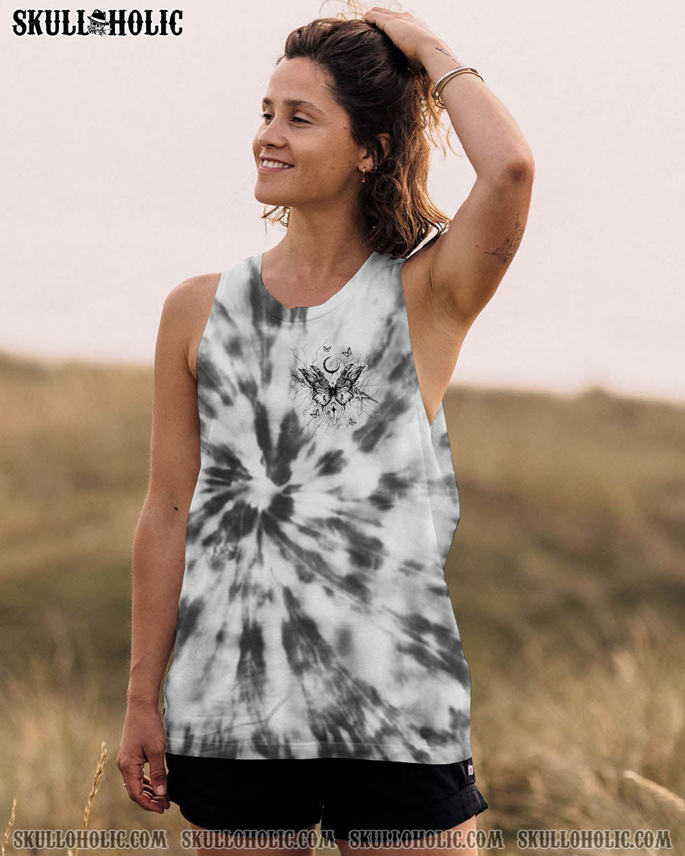 BLISSCORNERS KARMA FAIRY SKULL BUTTERFLY ALL OVER PRINT