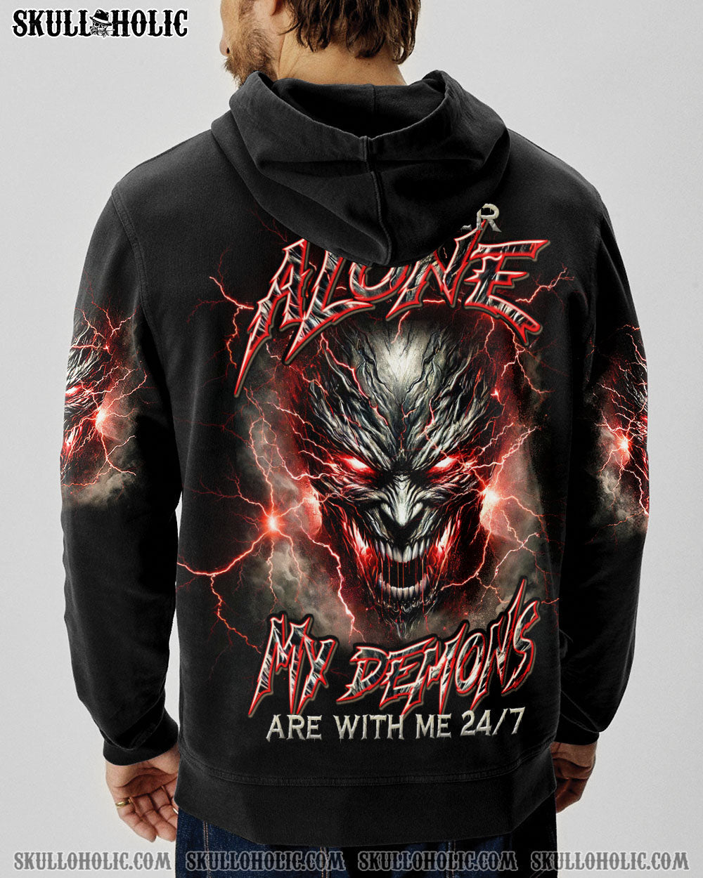 BLISSCORNERS I'M NEVER ALONE MY DEMONS ARE WITH ME 24/7 ALL OVER PRINT