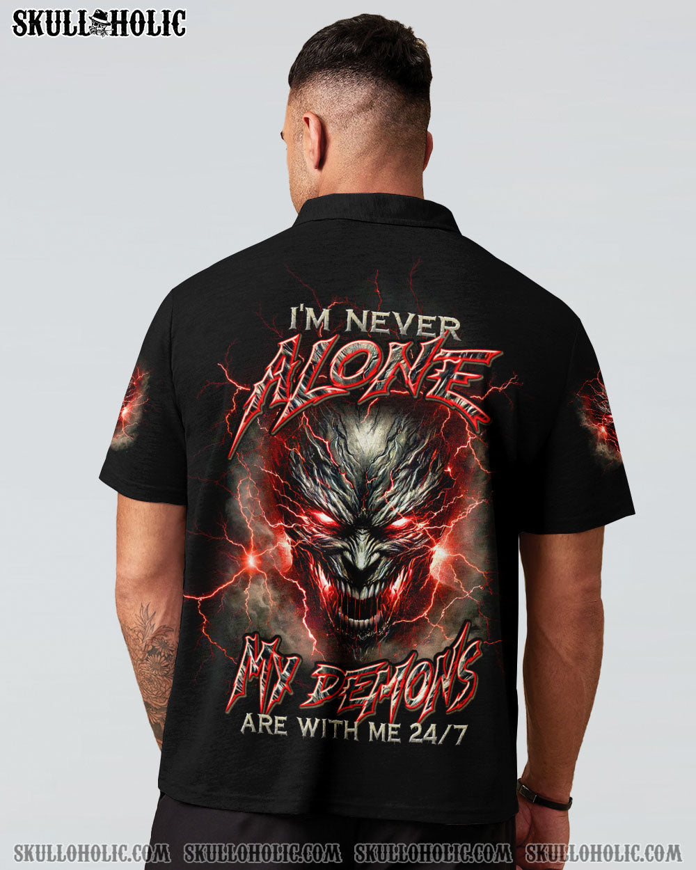 BLISSCORNERS I'M NEVER ALONE MY DEMONS ARE WITH ME 24/7 ALL OVER PRINT