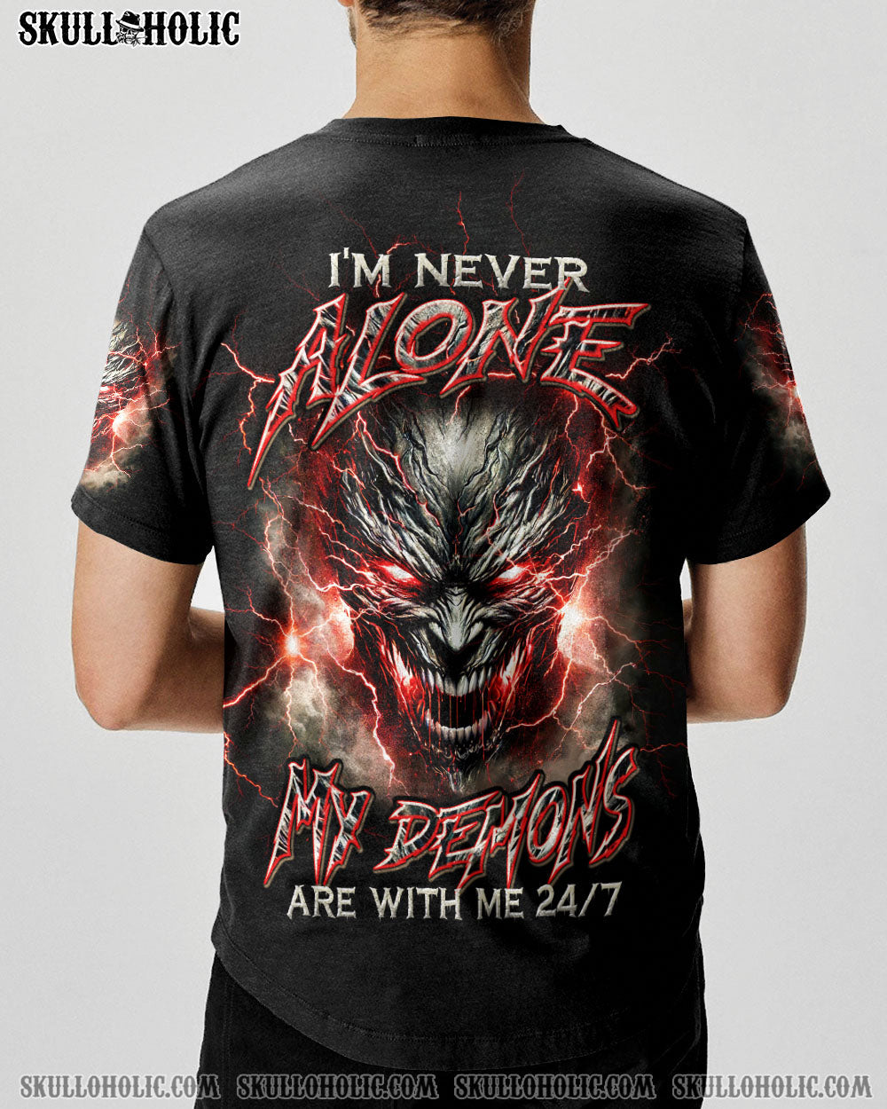 BLISSCORNERS I'M NEVER ALONE MY DEMONS ARE WITH ME 24/7 ALL OVER PRINT