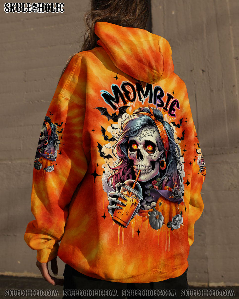 BLISSCORNERS MOMBIE SKULL LADY HALLOWEEN ALL OVER PRINT