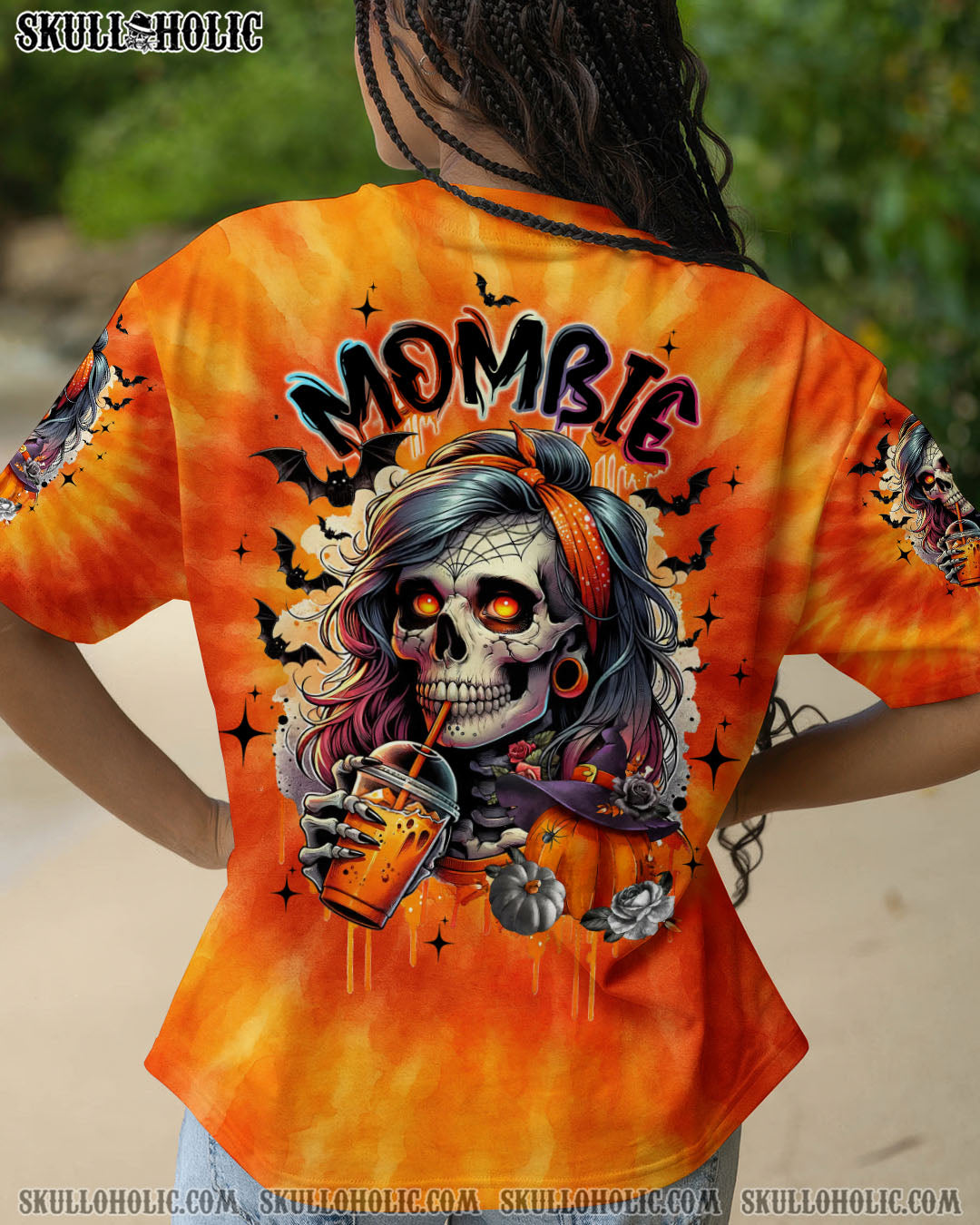 BLISSCORNERS MOMBIE SKULL LADY HALLOWEEN ALL OVER PRINT