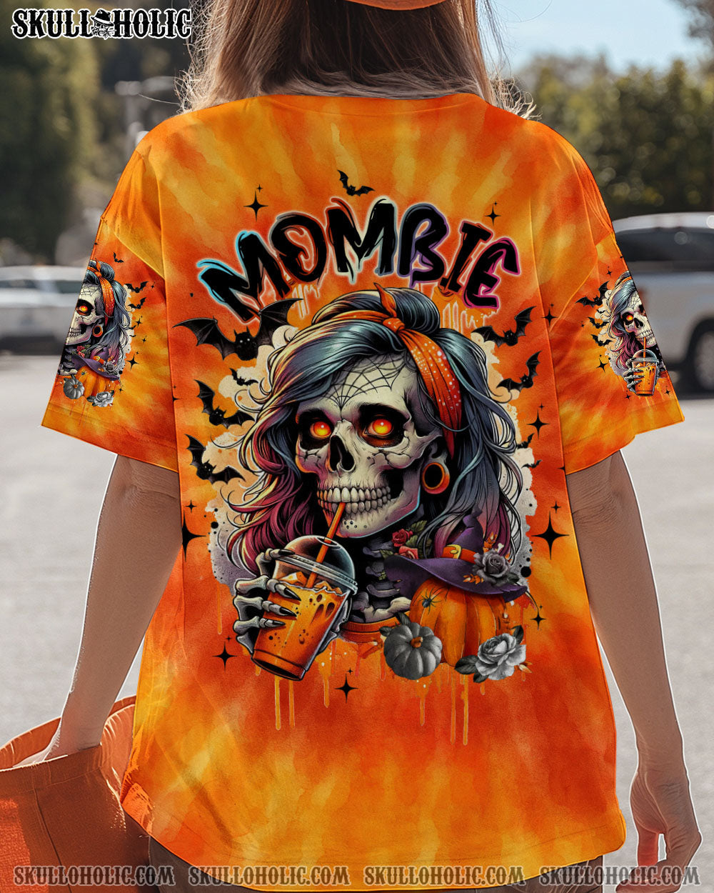 BLISSCORNERS MOMBIE SKULL LADY HALLOWEEN ALL OVER PRINT