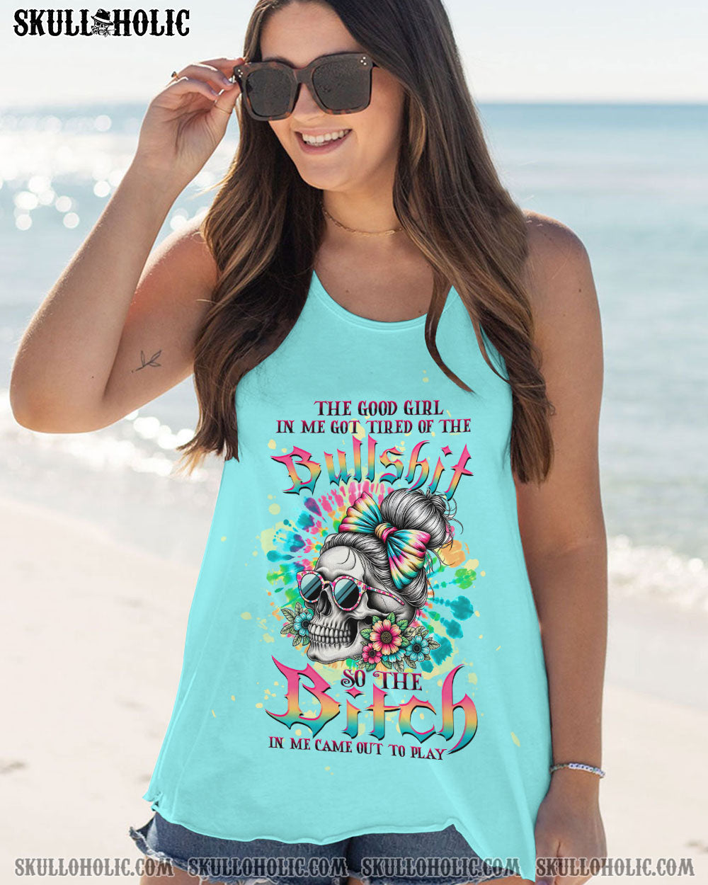 BLISSCORNERS MY GIVE A F MESSY BUN TIE DYE ALL OVER PRINT