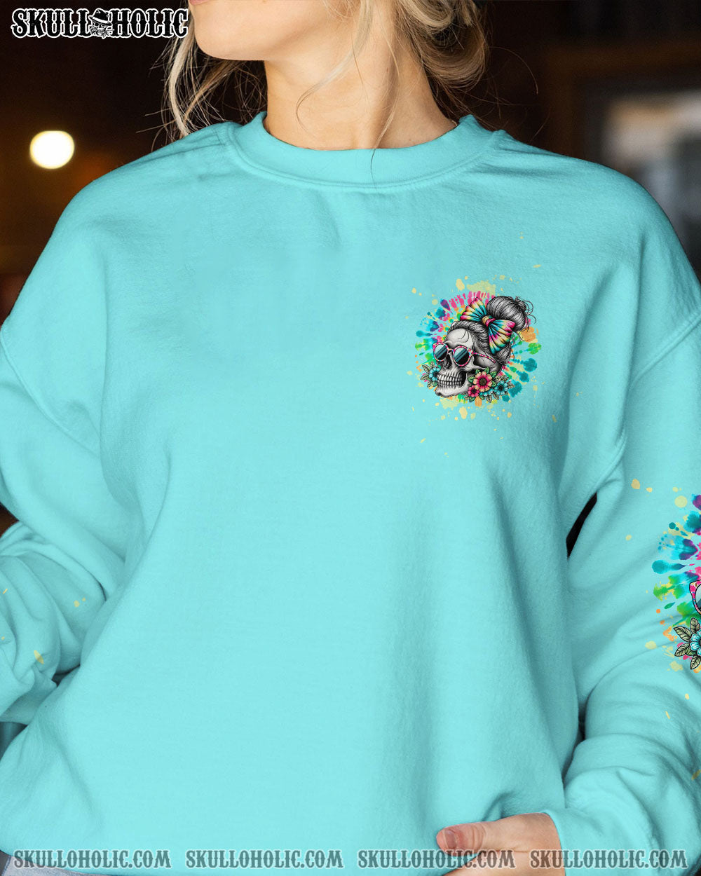 BLISSCORNERS MY GIVE A F MESSY BUN TIE DYE ALL OVER PRINT