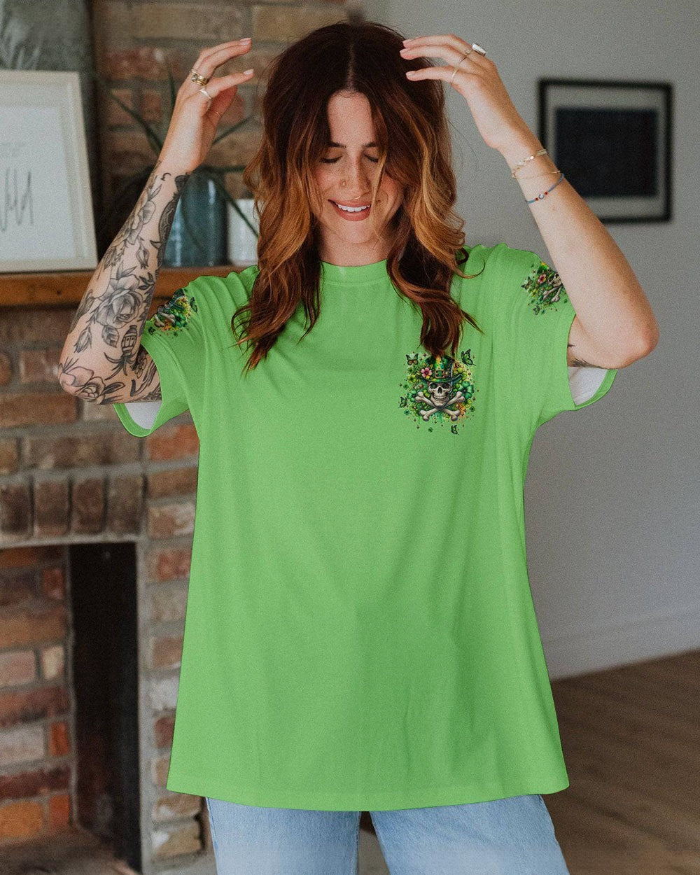 BLISSCORNERS LET THE SHENANIGANS BEGIN SKULL BONES PATRICK'S DAY ALL OVER PRINT