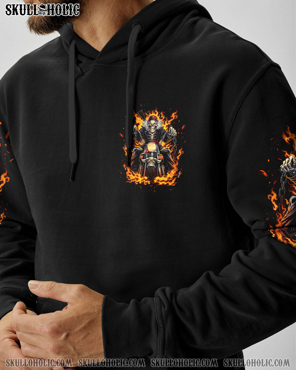 BLISSCORNERS DON'T BE JEALOUS BIKER SKULL ALL OVER PRINT