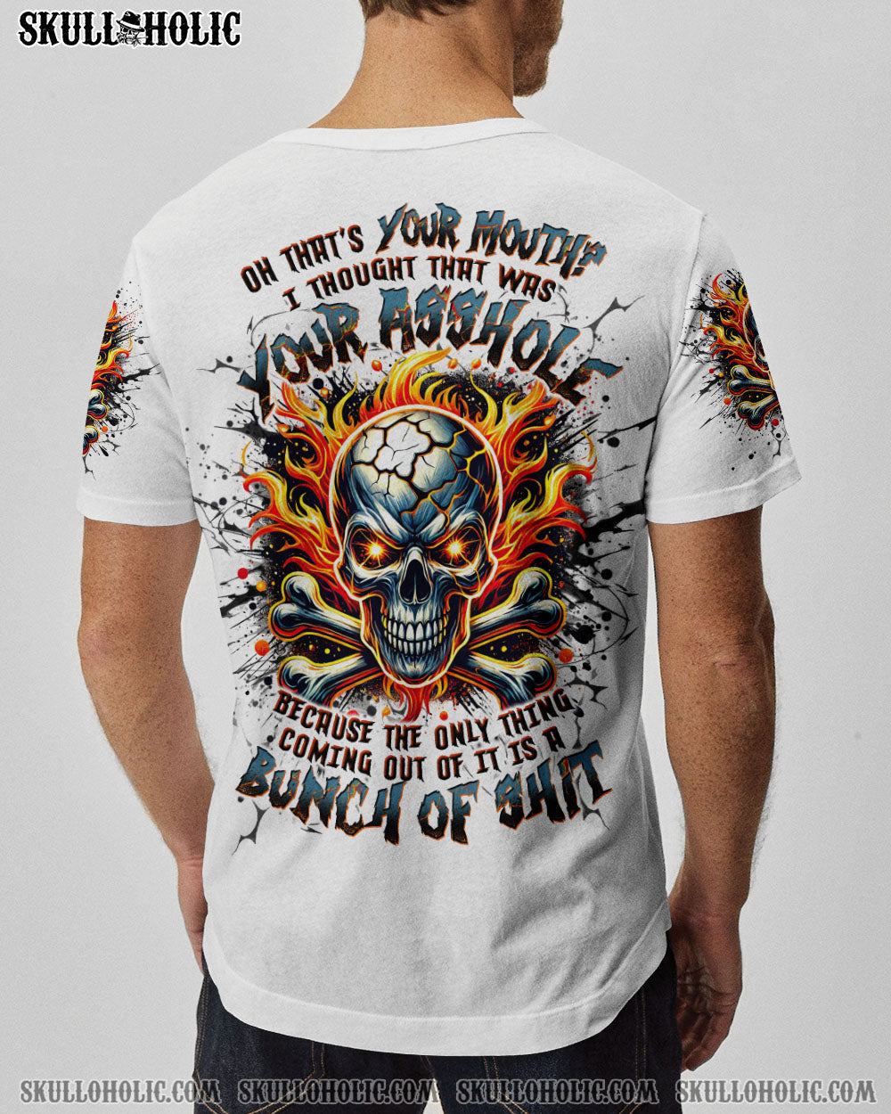 BLISSCORNERS OH THAT'S YOUR MOUTH SKULL BONES ALL OVER PRINT