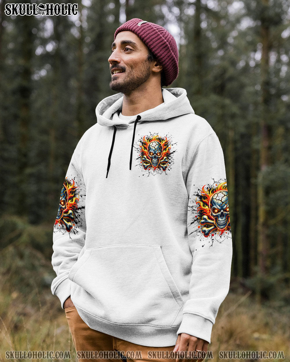 BLISSCORNERS OH THAT'S YOUR MOUTH SKULL BONES ALL OVER PRINT