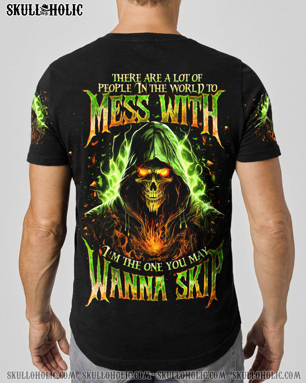 BLISSCORNERS I'M THE ONE YOU MAY WANNA SKIP SKULL REAPER ALL OVER PRINT