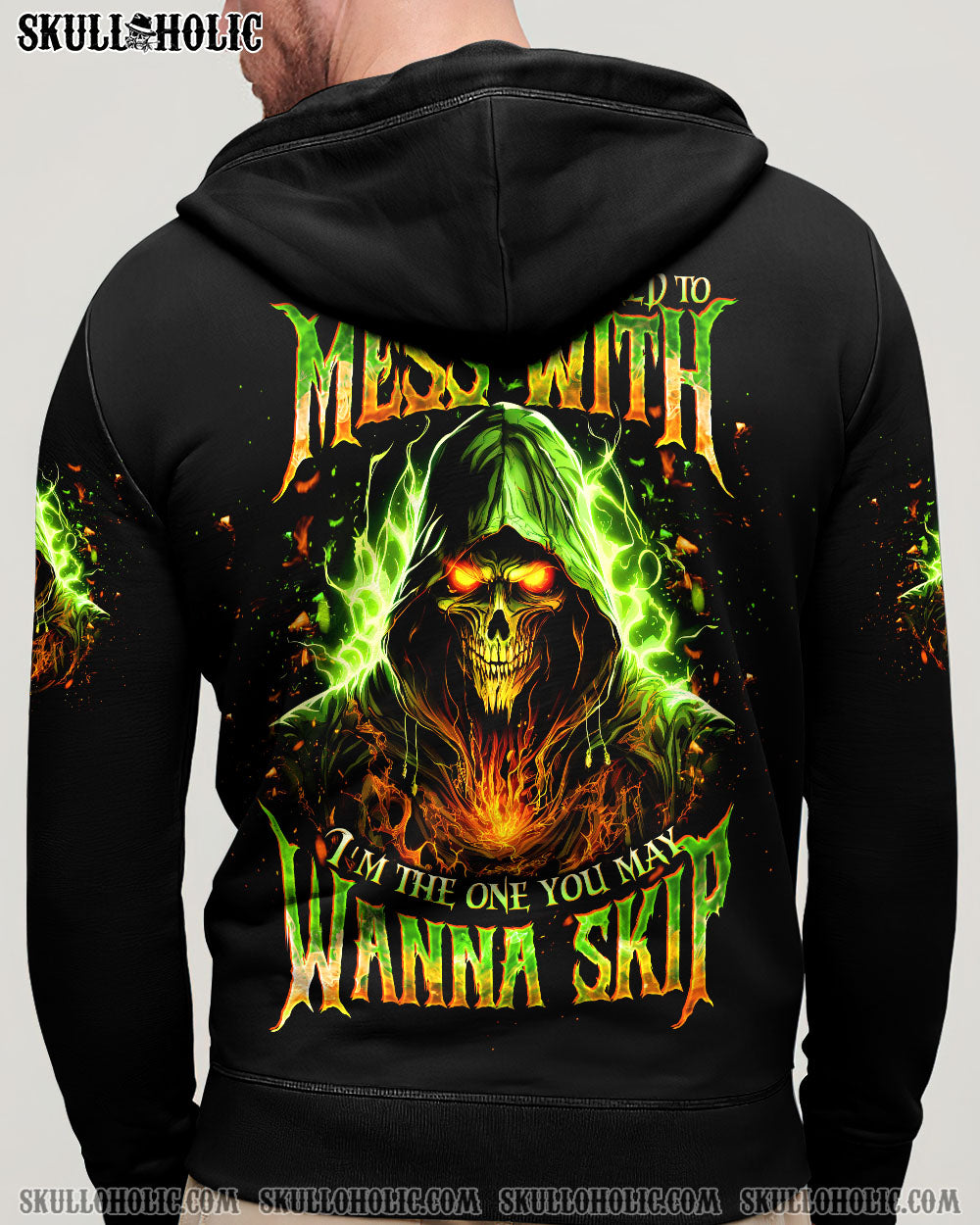BLISSCORNERS I'M THE ONE YOU MAY WANNA SKIP SKULL REAPER ALL OVER PRINT