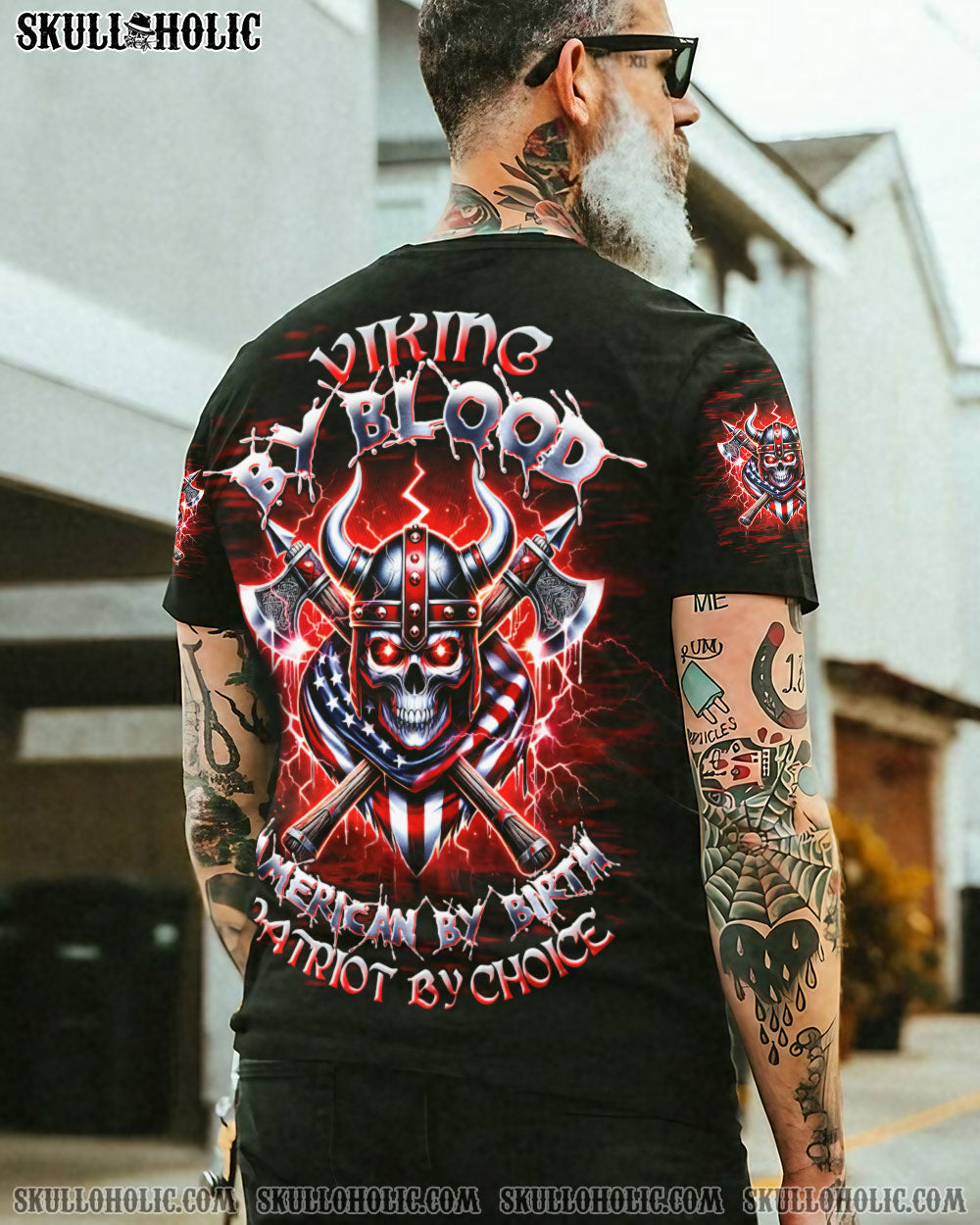 BLISSCORNERS VIKING BY BLOOD SKULL ALL OVER PRINT