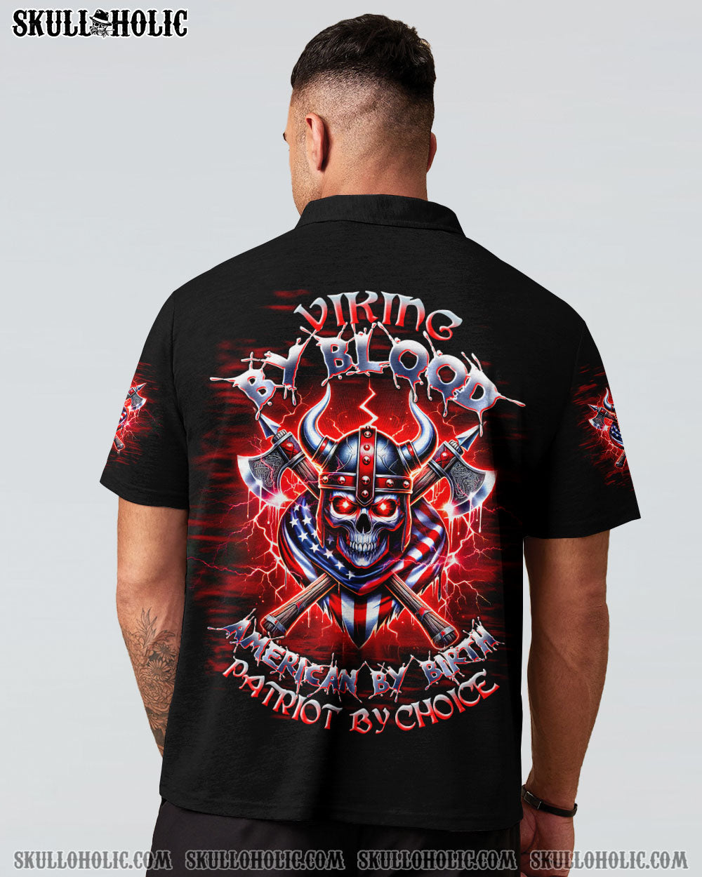 BLISSCORNERS VIKING BY BLOOD SKULL ALL OVER PRINT