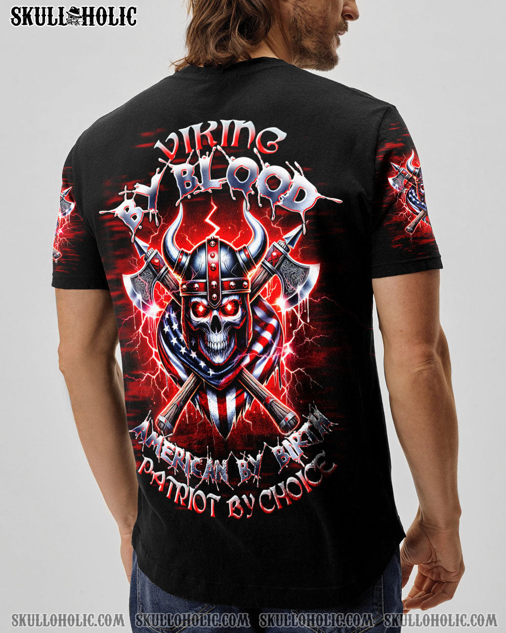 BLISSCORNERS VIKING BY BLOOD SKULL ALL OVER PRINT