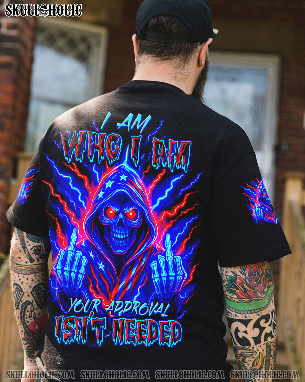 BLISSCORNERS I AM WHO I AM REAPER SKULL ALL OVER PRINT