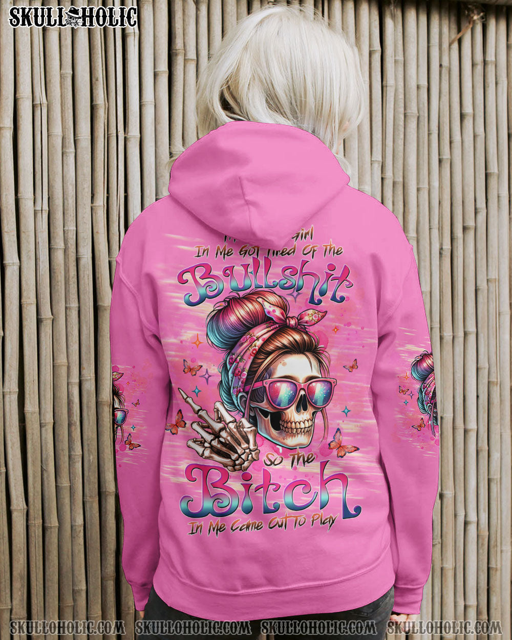 BLISSCORNERS YOU COULDN'T HANDLE ME MESSY BUN ALL OVER PRINT