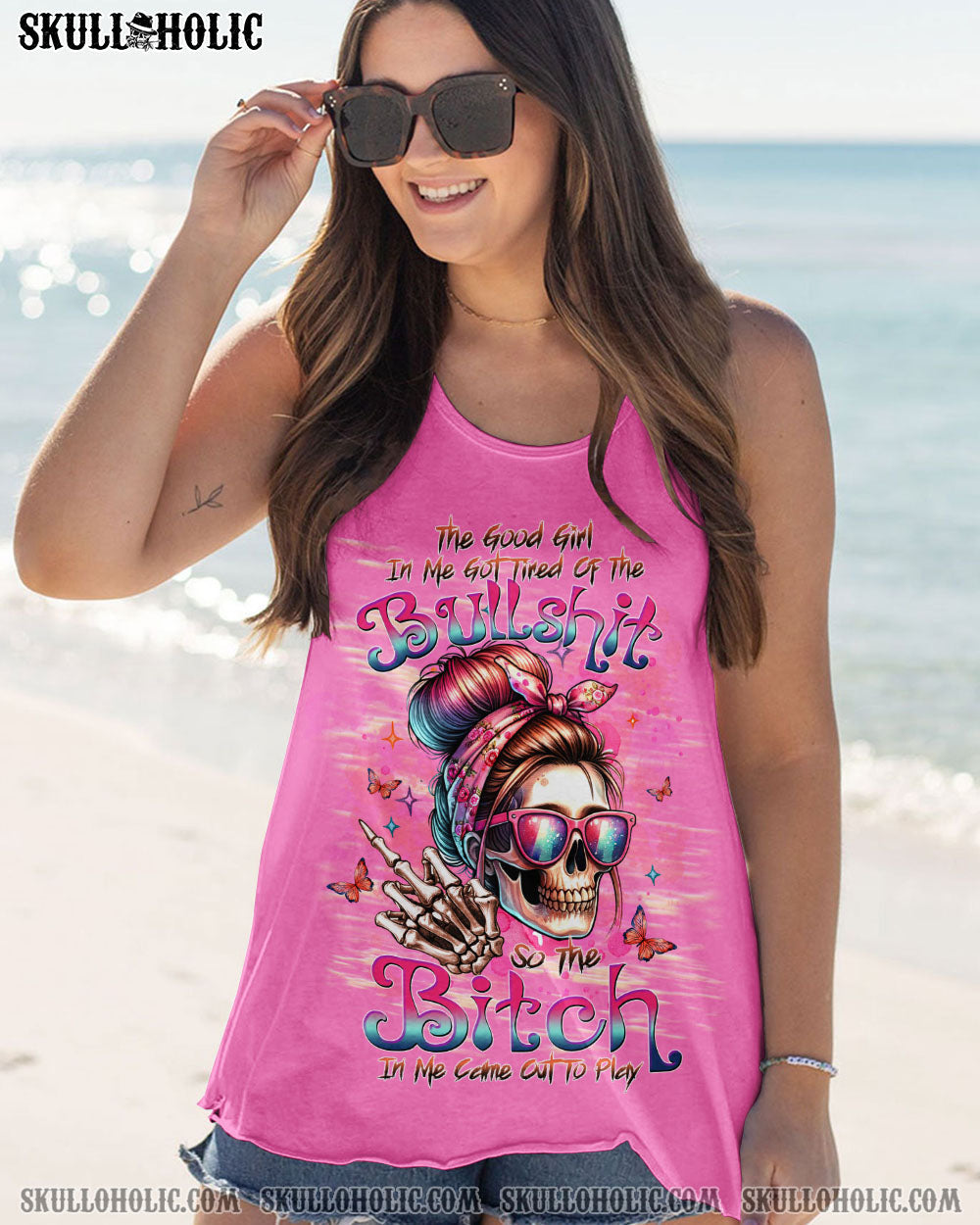 BLISSCORNERS YOU COULDN'T HANDLE ME MESSY BUN ALL OVER PRINT