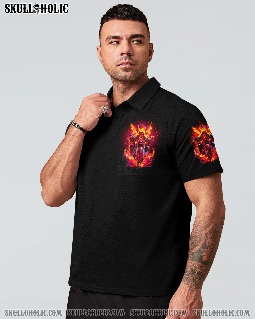 BLISSCORNERS TAKE IT OUT AND PLAY WITH IT BIKER SKULL ALL OVER PRINT