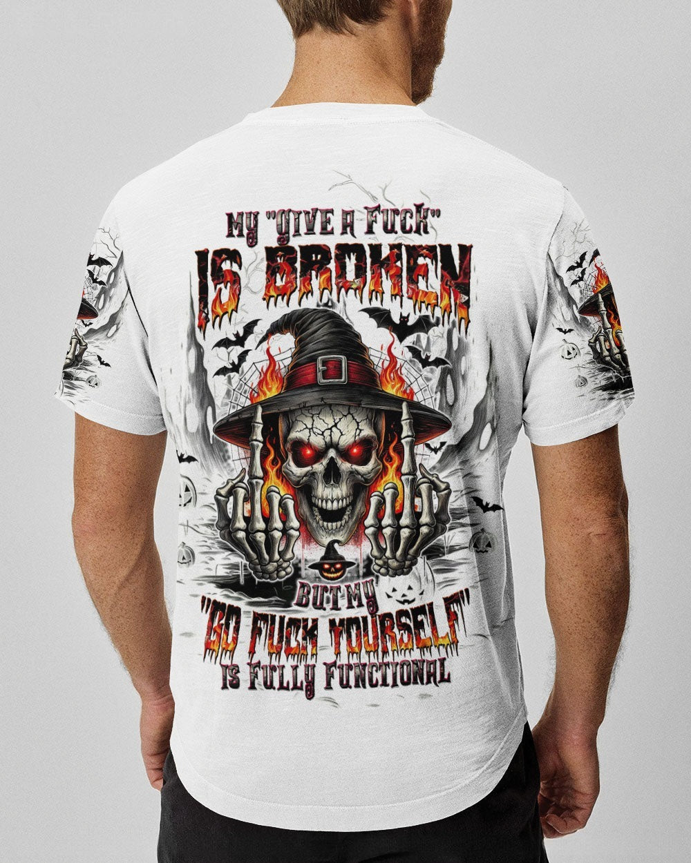 BLISSCORNERS MY GIVE A F IS BROKEN HALLOWEEN ALL OVER PRINT