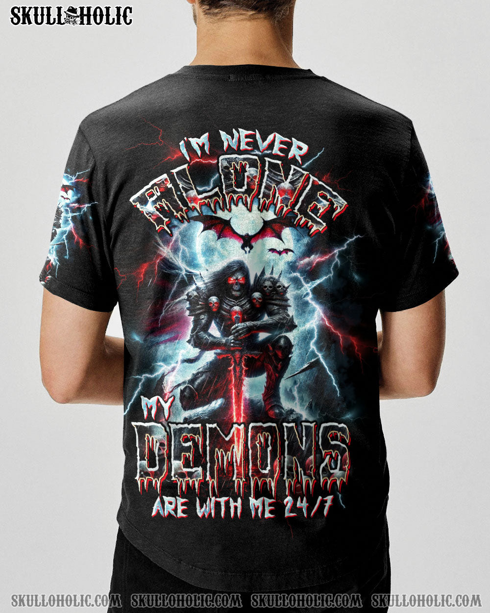 BLISSCORNERS I'M NEVER ALONE MY DEMONS ARE WITH ME 24/7 ALL OVER PRINT