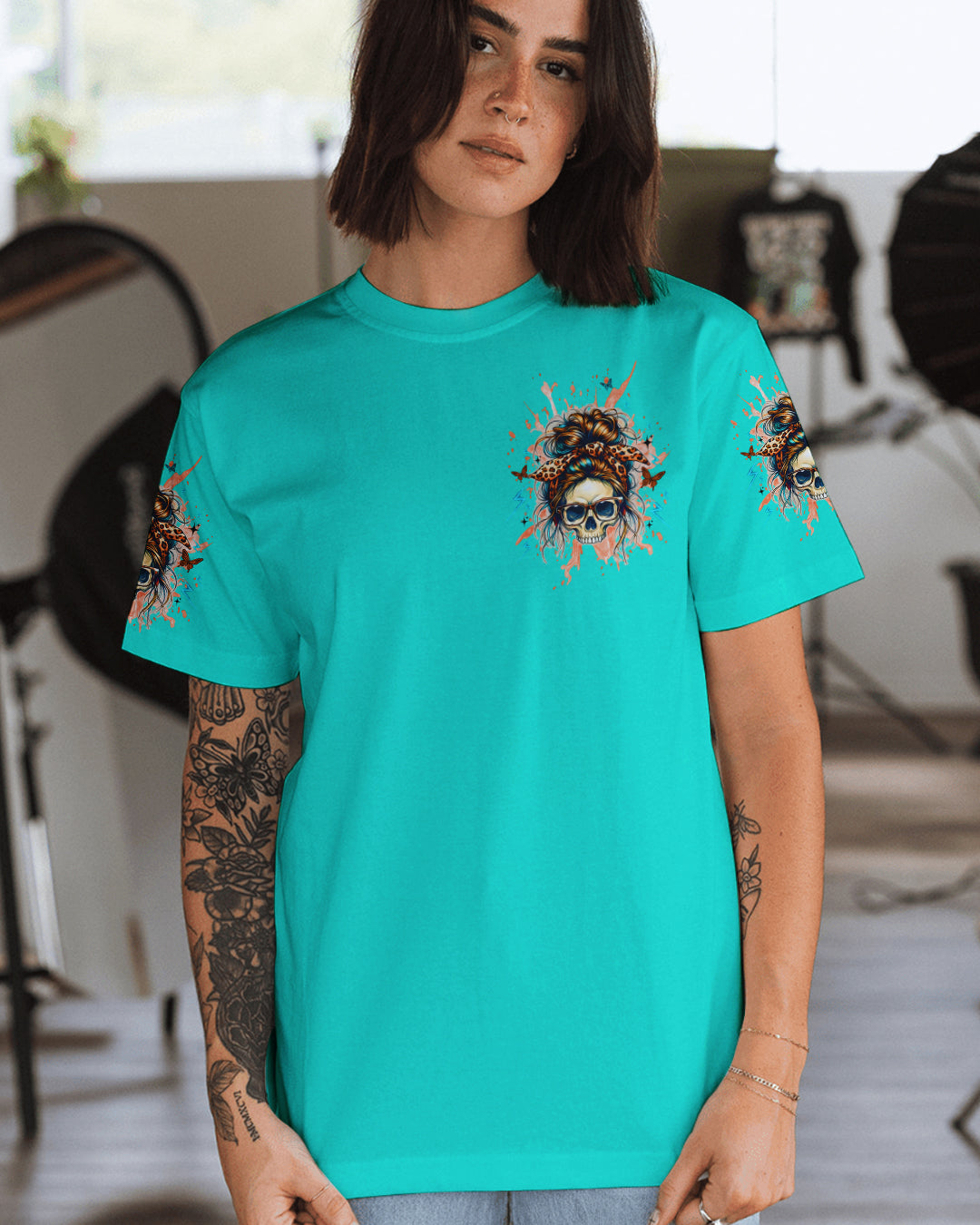 Blisscorners 3D Full Print Border Collie On Sheep Farm T-Shirts Personalized Name Gift For Dogs Lovers