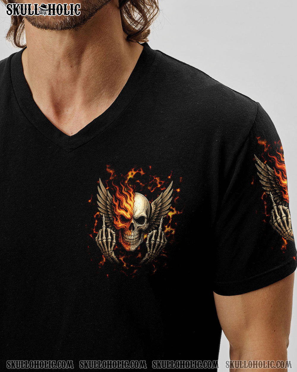 BLISSCORNERS MY GIVE A F IS BROKEN SKULL WINGS ALL OVER PRINT