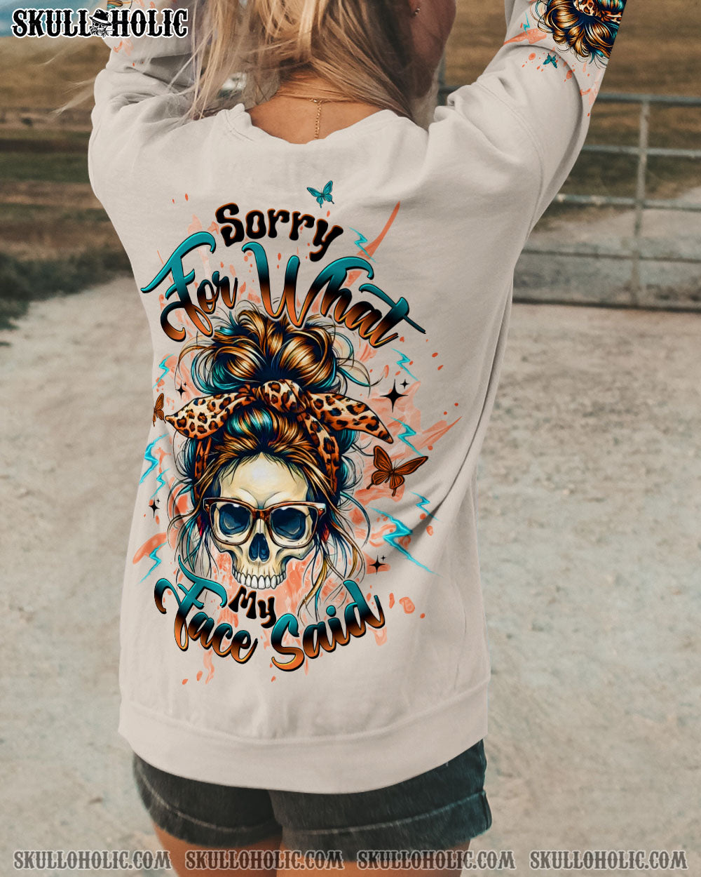BLISSCORNERS I AM THE STORM MESSY BUN ALL OVER PRINT