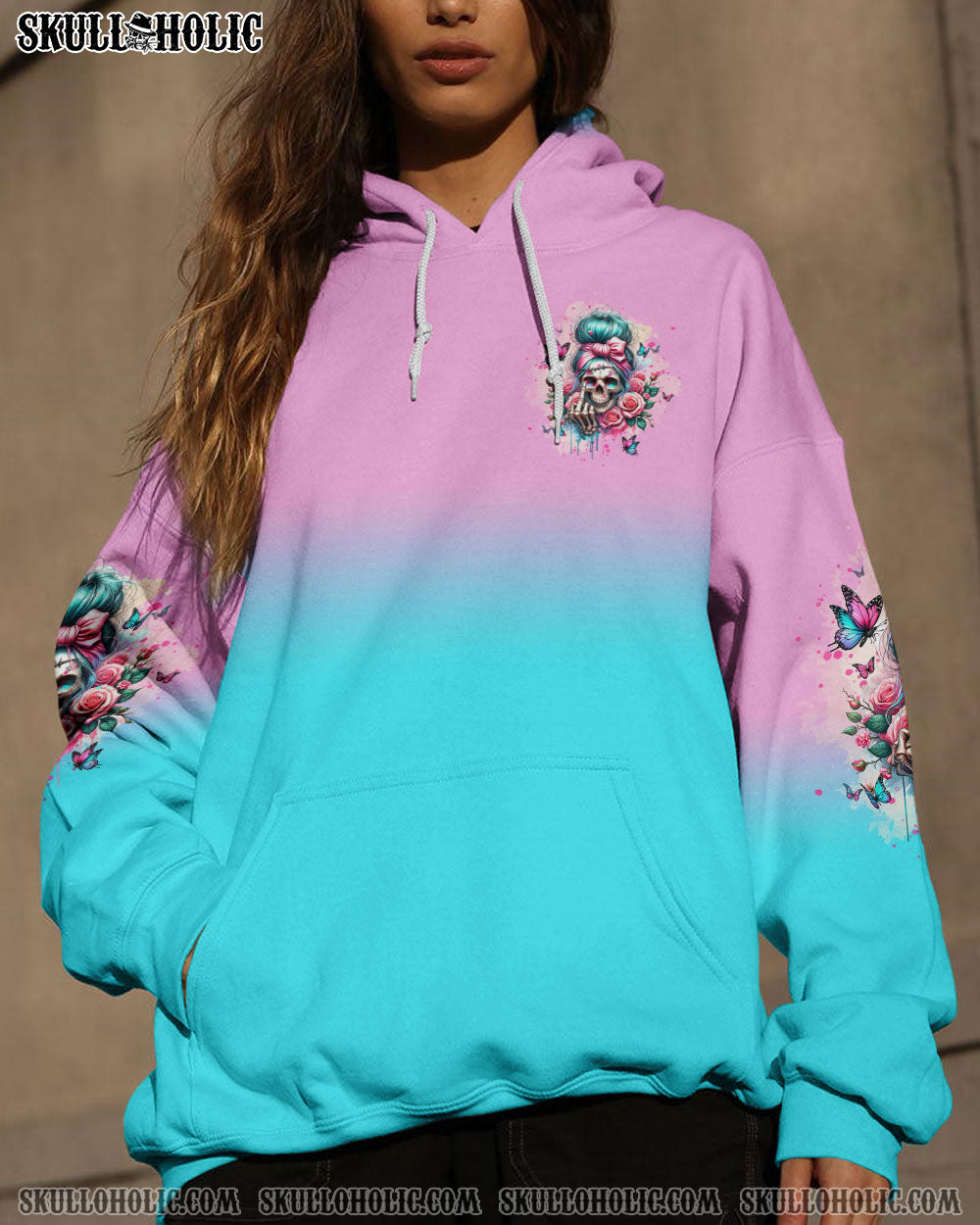 BLISSCORNERS THE GOOD GIRL IN ME MESSY BUN ALL OVER PRINT